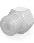 Polypropylene plugs for 10-32 or 1/4-28 fittings